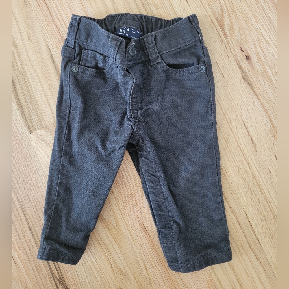 Baby Gap Black My First Easy Slim Jean's, Size 6-12M